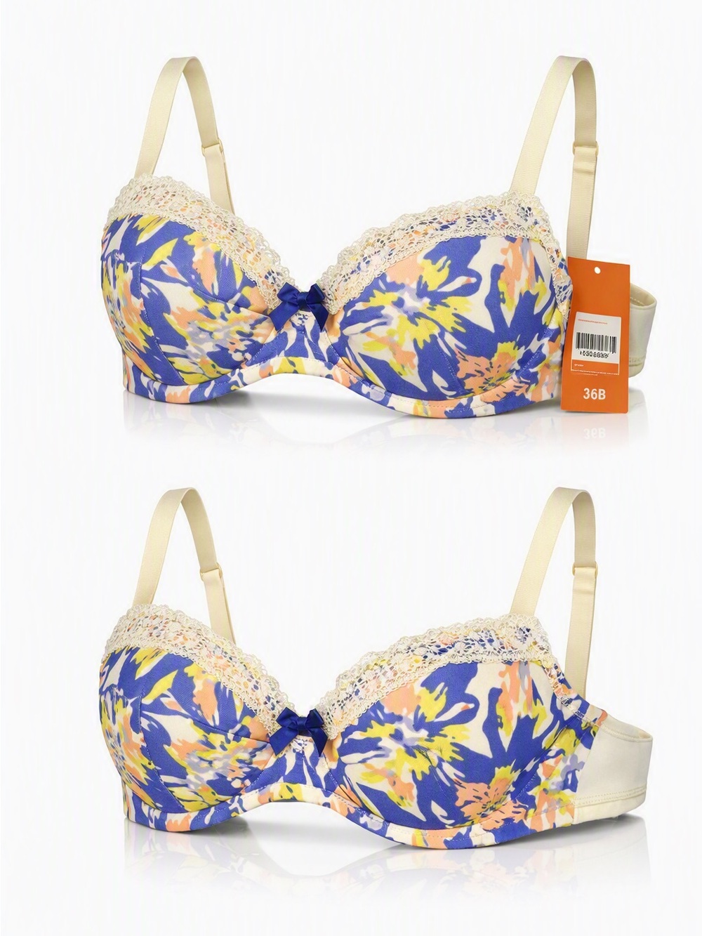 Gilligan & O’Malley Floral Lace Demi Bra – Size 36B (New with Tags & New without